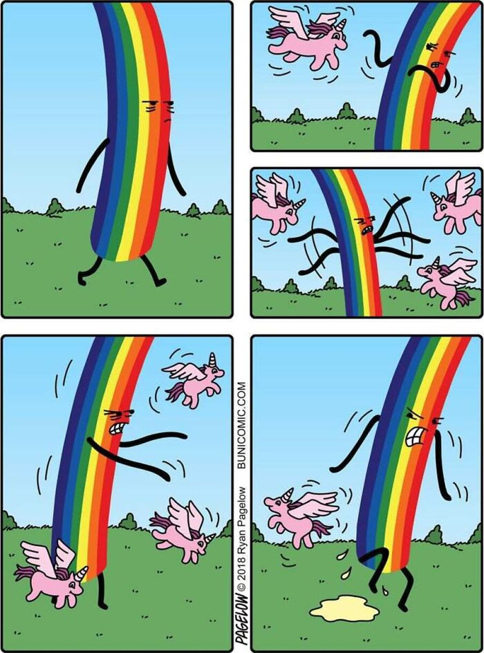17 Buni Comics Where A Pink Unicorn Turns Magic Into Darkly Hilarious Chaos