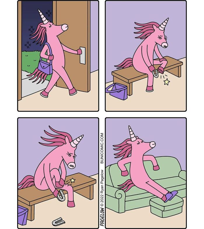 17 Buni Comics Where A Pink Unicorn Turns Magic Into Darkly Hilarious Chaos