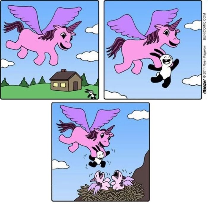 17 Buni Comics Where A Pink Unicorn Turns Magic Into Darkly Hilarious Chaos