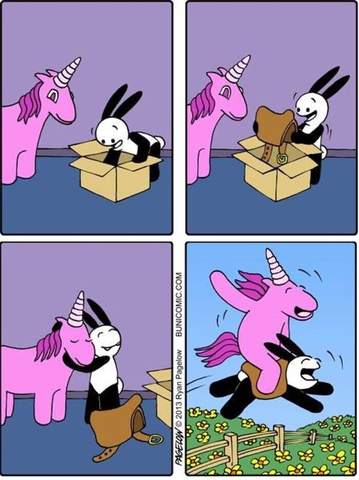 17 Buni Comics Where A Pink Unicorn Turns Magic Into Darkly Hilarious Chaos