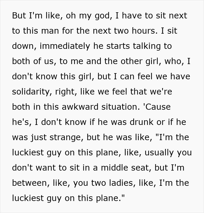 Woman Tries To Ignore Creepy Seatmate Who Won’t Shut Up, Until She Gets Moved And The Reason Surprises Her Woman Tries To Ignore Creepy Seatmate Who Won’t Shut Up, Until She Gets Moved And The Reason Surprises Her