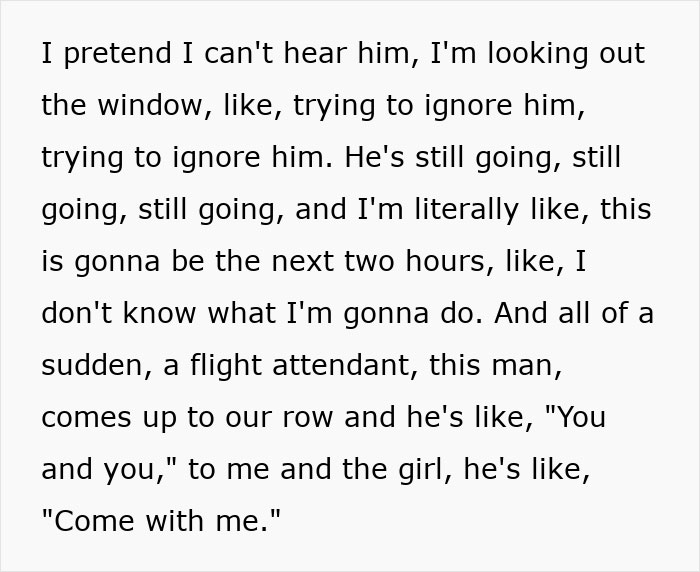 Woman Tries To Ignore Creepy Seatmate Who Won’t Shut Up, Until She Gets Moved And The Reason Surprises Her Woman Tries To Ignore Creepy Seatmate Who Won’t Shut Up, Until She Gets Moved And The Reason Surprises Her