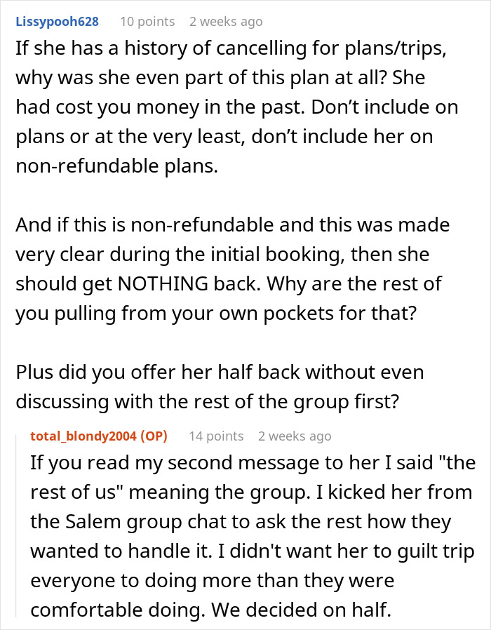 Entitled Friend Backs Out Of Trip, Starts Blaming Everyone And Making Demands Entitled Friend Backs Out Of Trip, Starts Blaming Everyone And Making Demands