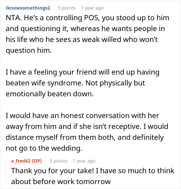 Guy Wonders What’s Wrong With Friend’s Fiancé After He Suddenly Changes His Behavior Guy Wonders What’s Wrong With Friend’s Fiancé After He Suddenly Changes His Behavior