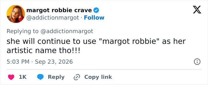 Margot Robbie Stuns Fans With Unexpected Name Change