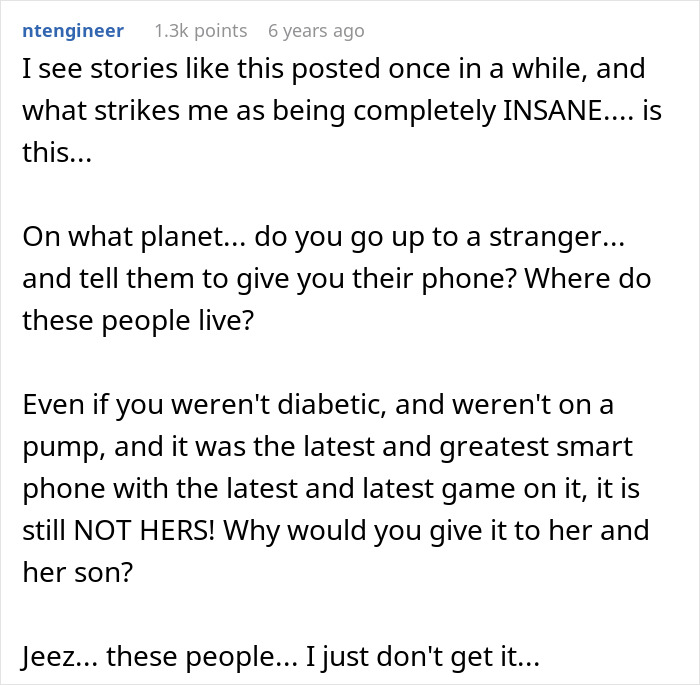 Entitled Mom Demands Guy’s Medical Device Because Her Spoiled Teen Is Bored