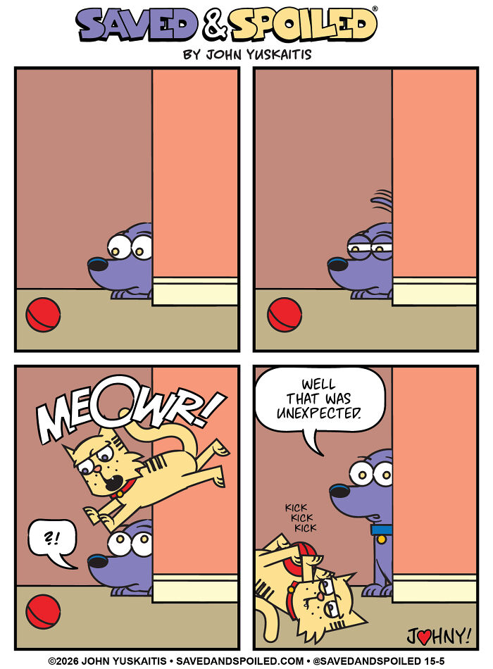 25 New Comics About My Dog And Cat, Who Couldn&rsquo;t Be More Different If They Tried