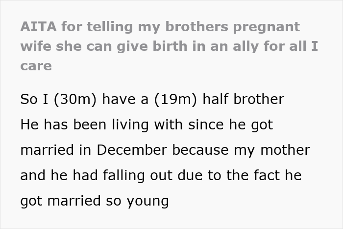 Guy Tells Entitled SIL She Can Give Birth In An Alley For All He Cares Guy Tells Entitled SIL She Can Give Birth In An Alley For All He Cares