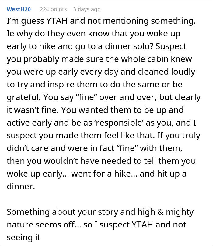 Woman Lies To Cover For Her Husband After Friends’ Cabin Trip Didn’t Go As He Expected Woman Lies To Cover For Her Husband After Friends’ Cabin Trip Didn’t Go As He Expected
