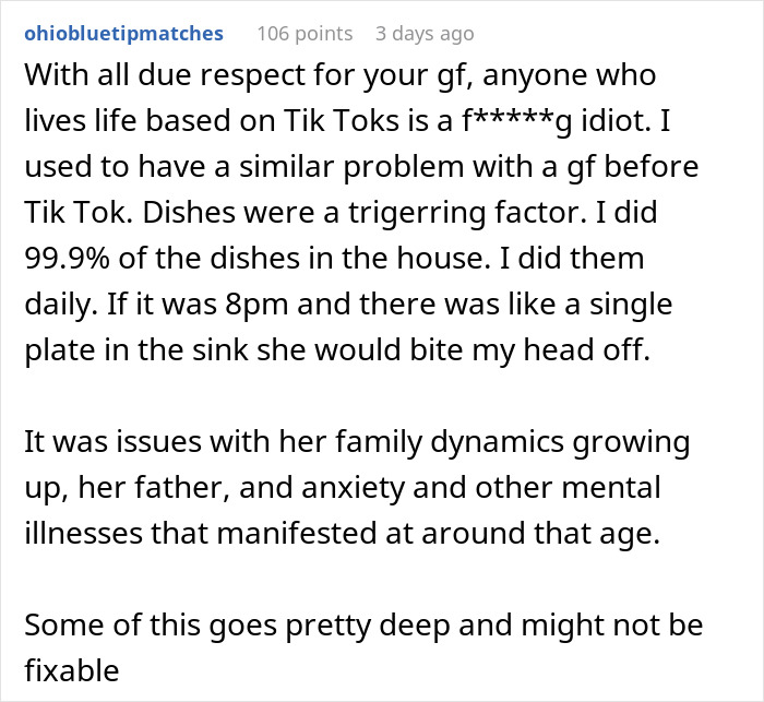Man Figures That The Source of His Relationship Probelms Is GF Landing On The Wrong Side Of TikTok Man Figures That The Source of His Relationship Probelms Is GF Landing On The Wrong Side Of TikTok