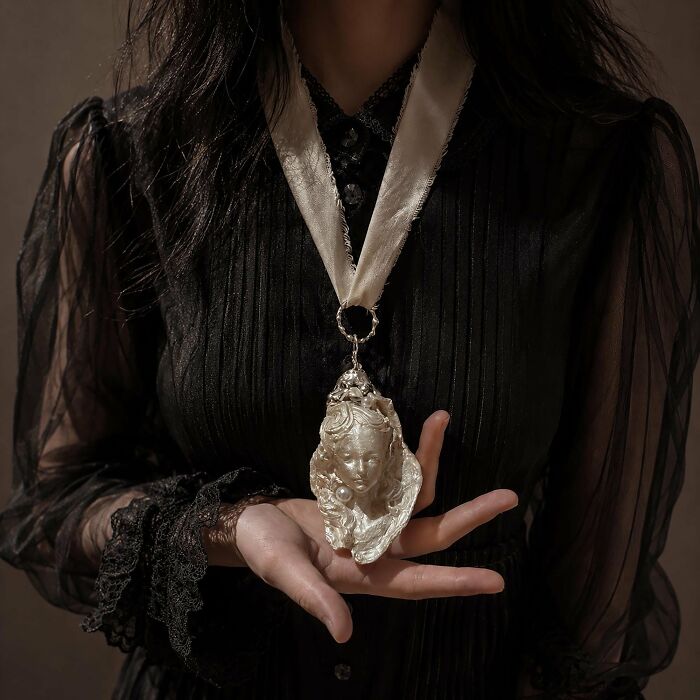 Artists Angie And Yoori Turn Seashells Into Surreal Sculptures With Human Eyes (33 Pics)