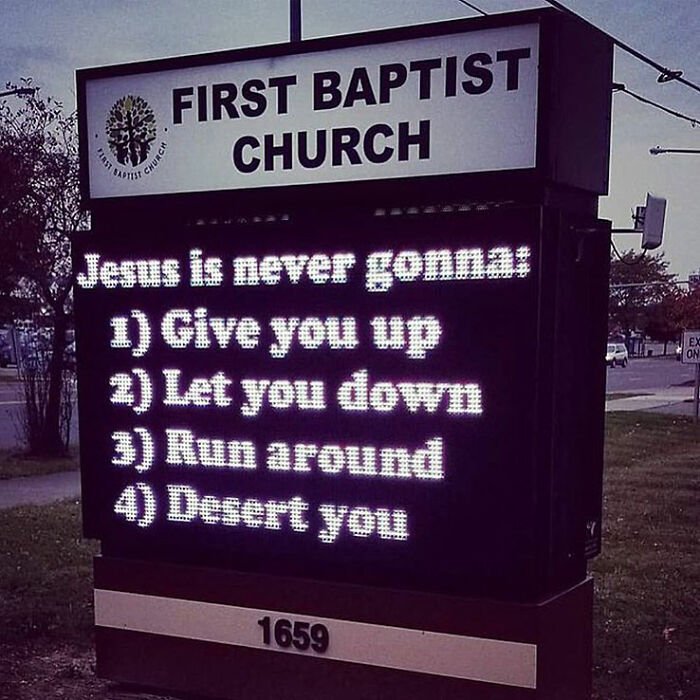 77 Hilarious Church Signs That Probably Surprised People Driving By 77 Hilarious Church Signs That Probably Surprised People Driving By