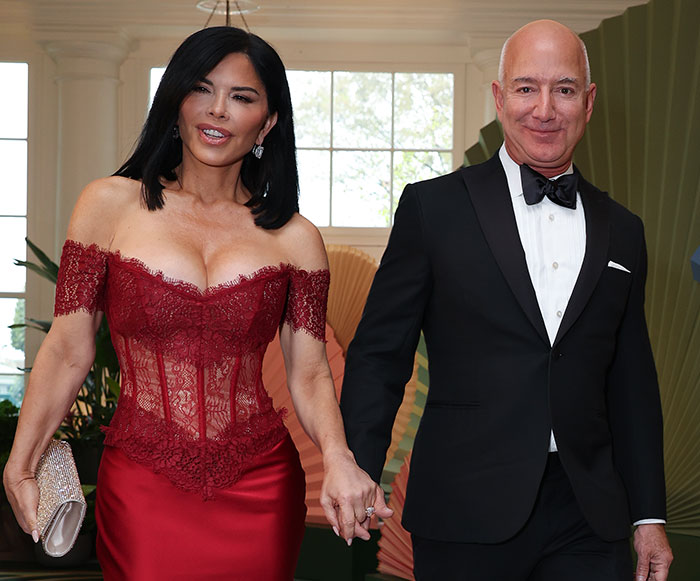 ‘Botox Barbie’ Lauren Sanchez Faces Damning Backlash Over Plunging State Dinner Dress And Massive Diamonds