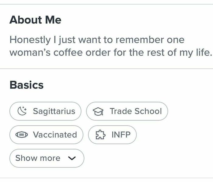 80 Wild And Weird Tinder Bios That Show Exactly What The Person Is Like 80 Wild And Weird Tinder Bios That Show Exactly What The Person Is Like
