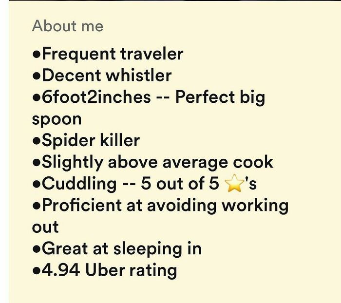 80 Wild And Weird Tinder Bios That Show Exactly What The Person Is Like 80 Wild And Weird Tinder Bios That Show Exactly What The Person Is Like