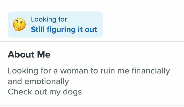80 Wild And Weird Tinder Bios That Show Exactly What The Person Is Like 80 Wild And Weird Tinder Bios That Show Exactly What The Person Is Like
