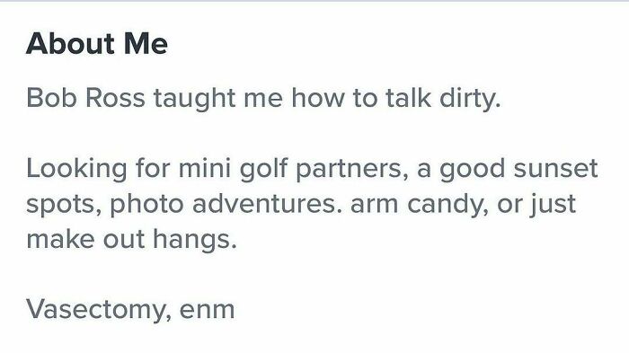 80 Wild And Weird Tinder Bios That Show Exactly What The Person Is Like 80 Wild And Weird Tinder Bios That Show Exactly What The Person Is Like