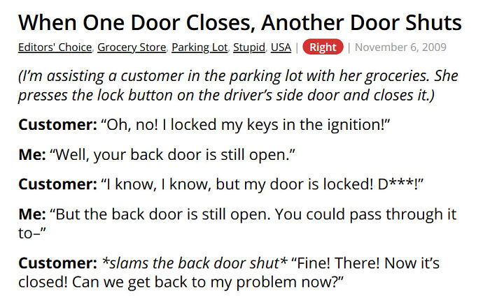 67 People Who Walked Into A Business Convinced They Could Do No Wrong 67 People Who Walked Into A Business Convinced They Could Do No Wrong