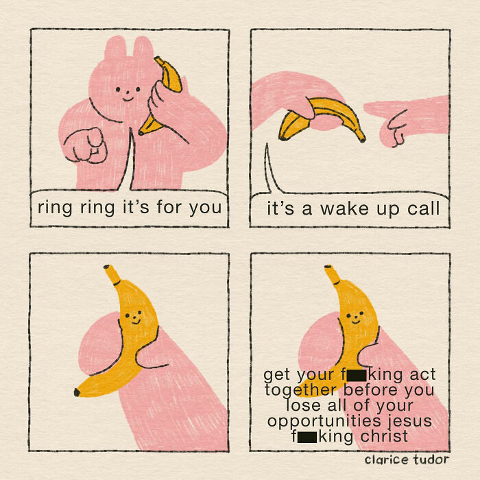 Snarky British Humor Delivered Through Sassy Pink Rabbits By Clarice Tudor (20 New Pics) Snarky British Humor Delivered Through Sassy Pink Rabbits By Clarice Tudor (20 New Pics)