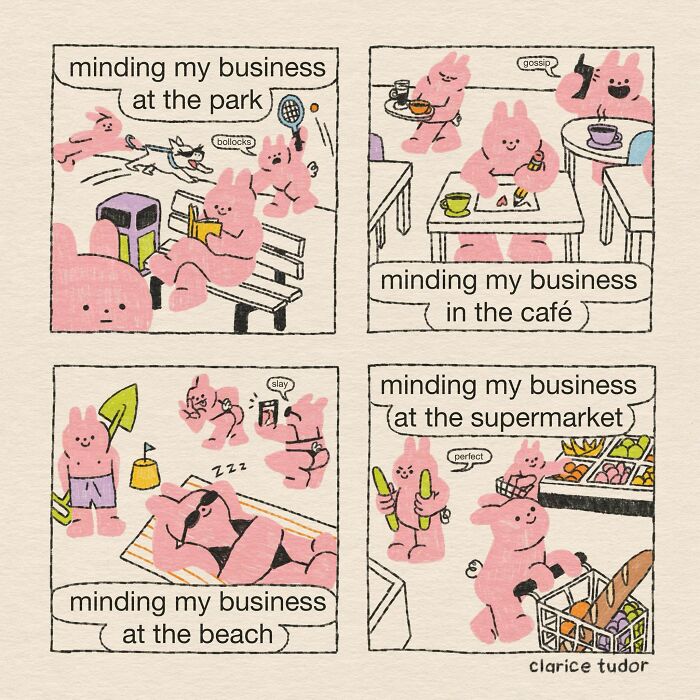 Snarky British Humor Delivered Through Sassy Pink Rabbits By Clarice Tudor (20 New Pics) Snarky British Humor Delivered Through Sassy Pink Rabbits By Clarice Tudor (20 New Pics)