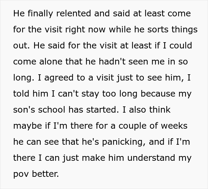 Man Takes A Promotion And Has To Move Countries, Forgets About His Agreement With His Wife Man Takes A Promotion And Has To Move Countries, Forgets About His Agreement With His Wife