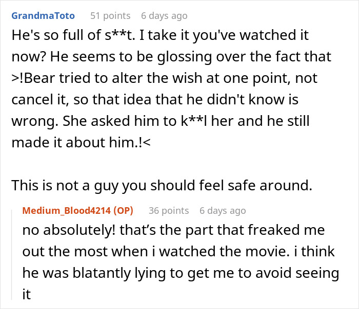 Guy Watches Obsession, Completely Misses The Point And Tries To Convince His Feminist Girlfriend Otherwise