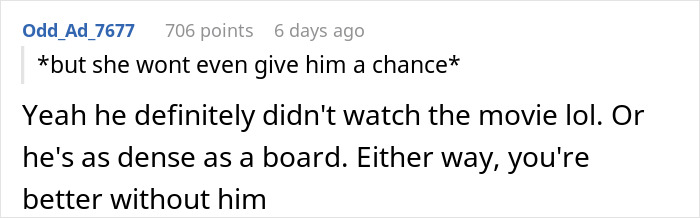 Guy Watches Obsession, Completely Misses The Point And Tries To Convince His Feminist Girlfriend Otherwise