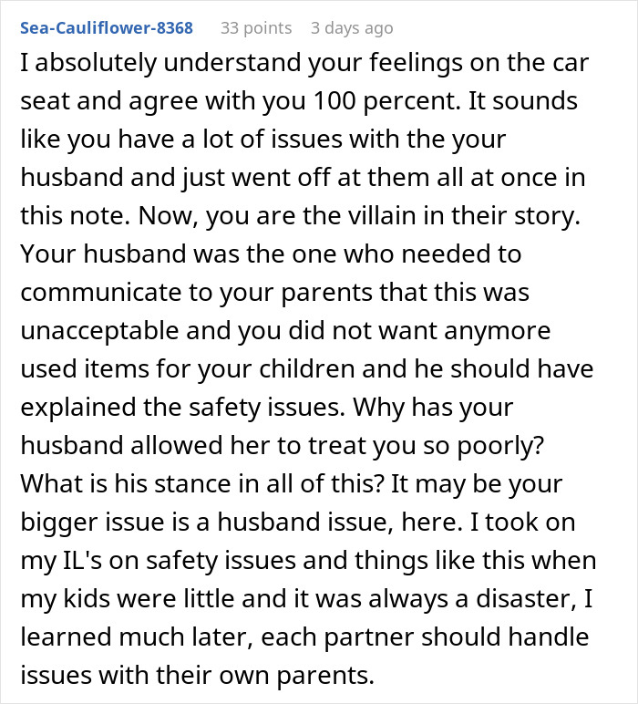 Mom Learns In-Laws Dug Her Baby’s Car Seat Out Of NYC Garbage, Decides Their Judgment Belongs There Too Mom Learns In-Laws Dug Her Baby’s Car Seat Out Of NYC Garbage, Decides Their Judgment Belongs There Too