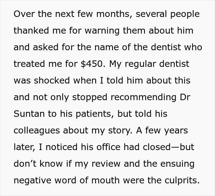 Dentist Wants Patient To Spend $11.5K On A $450 Procedure, Learns The Hard Way Not To Beg For Reviews Dentist Wants Patient To Spend $11.5K On A $450 Procedure, Learns The Hard Way Not To Beg For Reviews