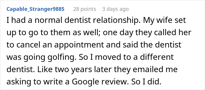 Dentist Wants Patient To Spend $11.5K On A $450 Procedure, Learns The Hard Way Not To Beg For Reviews Dentist Wants Patient To Spend $11.5K On A $450 Procedure, Learns The Hard Way Not To Beg For Reviews