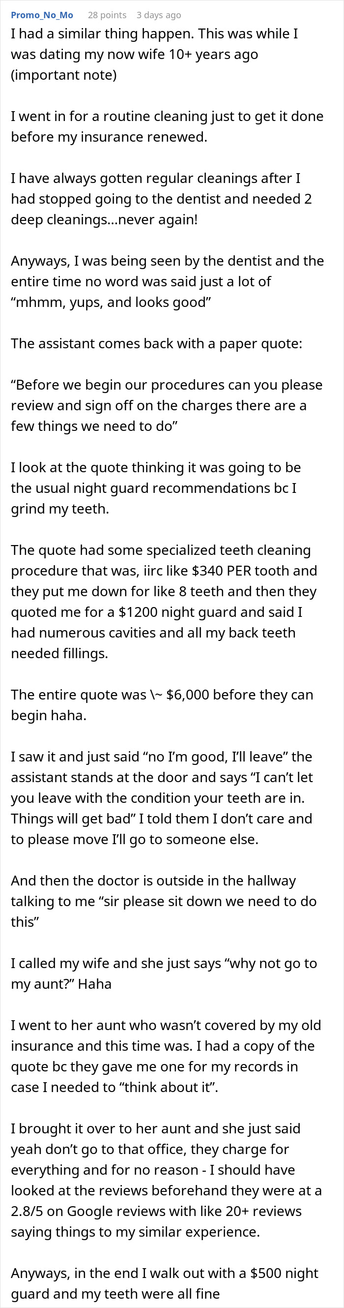 Dentist Wants Patient To Spend $11.5K On A $450 Procedure, Learns The Hard Way Not To Beg For Reviews Dentist Wants Patient To Spend $11.5K On A $450 Procedure, Learns The Hard Way Not To Beg For Reviews