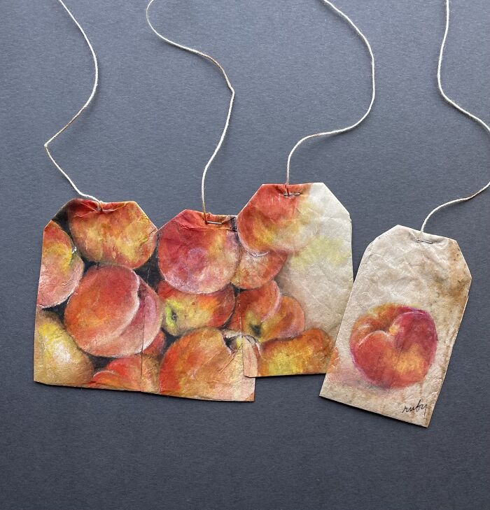 Artist Ruby Silvious Turns Used Tea Bags Into Delicate Miniature Paintings (24 New Pics) Artist Ruby Silvious Turns Used Tea Bags Into Delicate Miniature Paintings (24 New Pics)