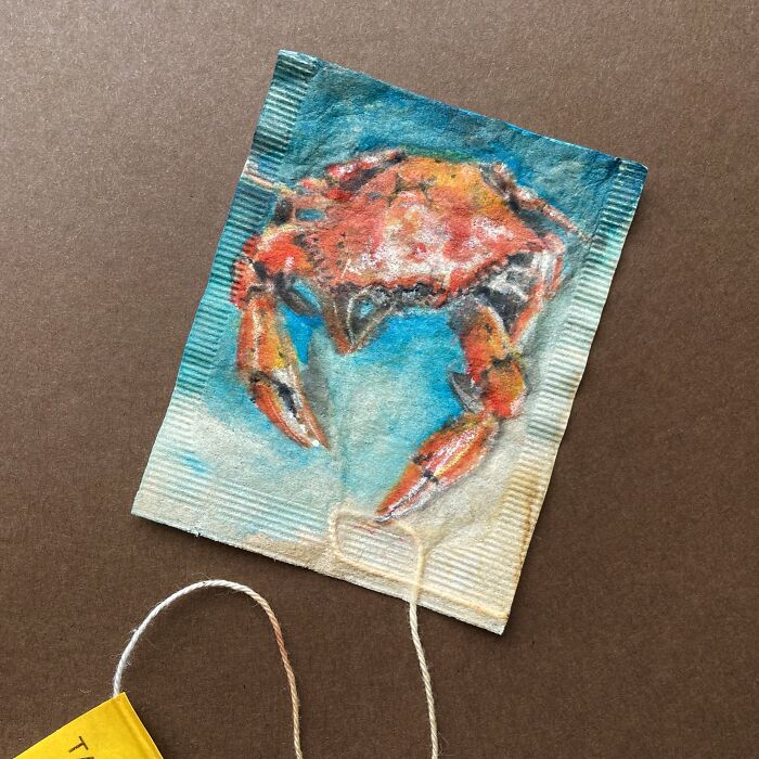 Artist Ruby Silvious Turns Used Tea Bags Into Delicate Miniature Paintings (24 New Pics) Artist Ruby Silvious Turns Used Tea Bags Into Delicate Miniature Paintings (24 New Pics)