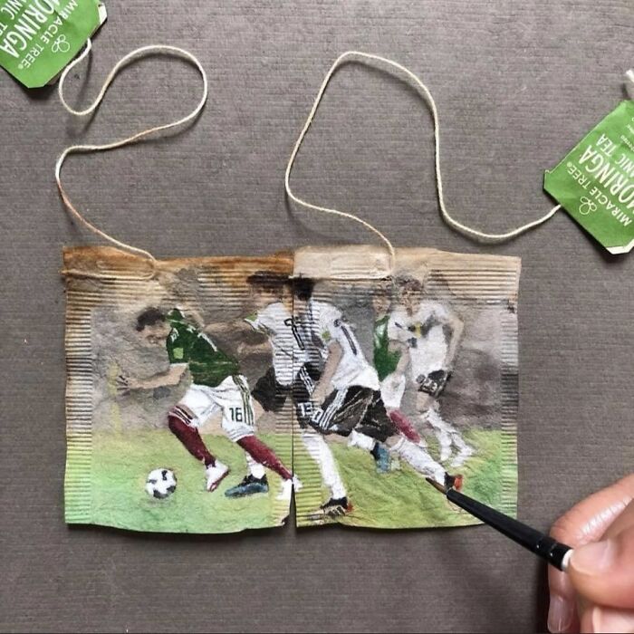 Artist Ruby Silvious Turns Used Tea Bags Into Delicate Miniature Paintings (24 New Pics) Artist Ruby Silvious Turns Used Tea Bags Into Delicate Miniature Paintings (24 New Pics)