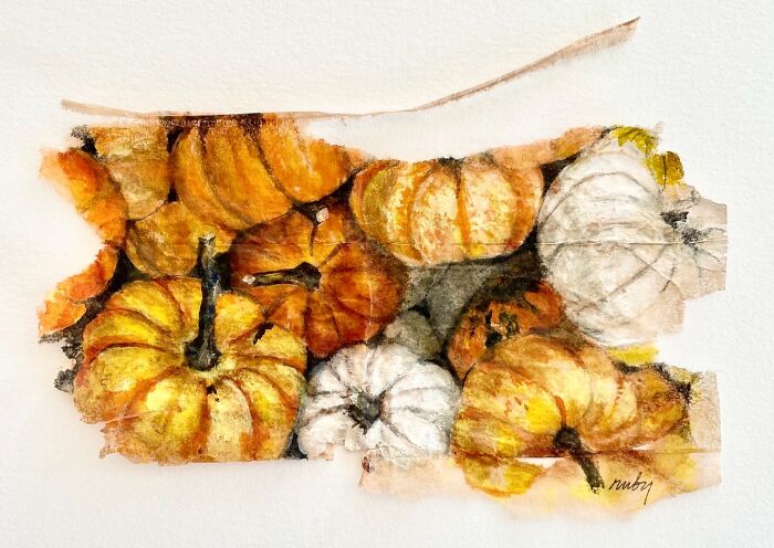 Artist Ruby Silvious Turns Used Tea Bags Into Delicate Miniature Paintings (24 New Pics) Artist Ruby Silvious Turns Used Tea Bags Into Delicate Miniature Paintings (24 New Pics)