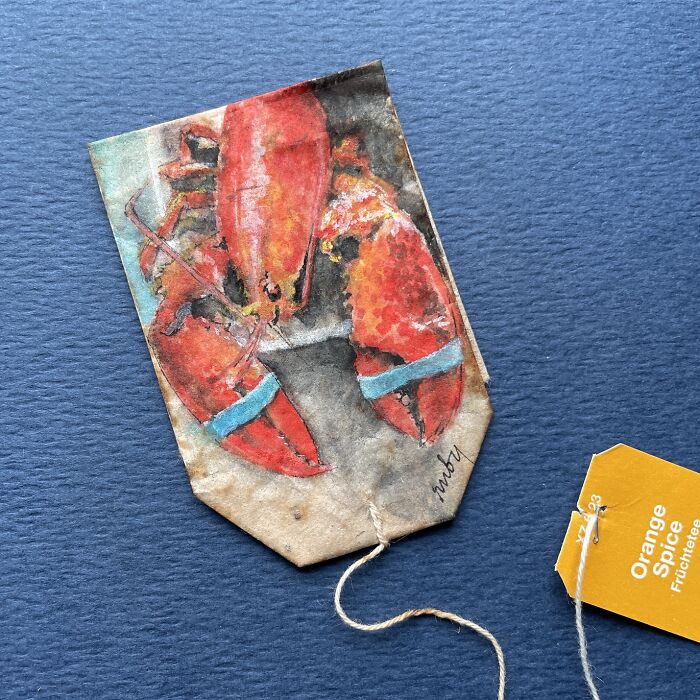 Artist Ruby Silvious Turns Used Tea Bags Into Delicate Miniature Paintings (24 New Pics) Artist Ruby Silvious Turns Used Tea Bags Into Delicate Miniature Paintings (24 New Pics)