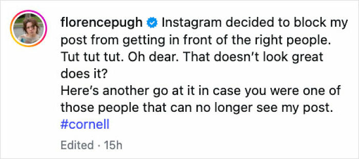 “Pathetic Behaviour”: Florence Pugh Slams Instagram For ‘Blocking’ Her Post On Cornell’s Chilling Fraternity Case