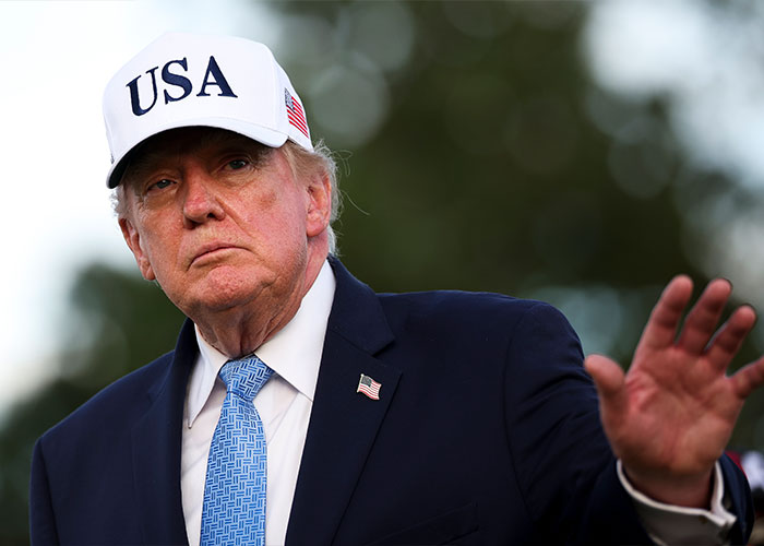 Trump’s Hot Mic Moment At The Presidents Cup Has Everyone Talking: “Just Disgusting”