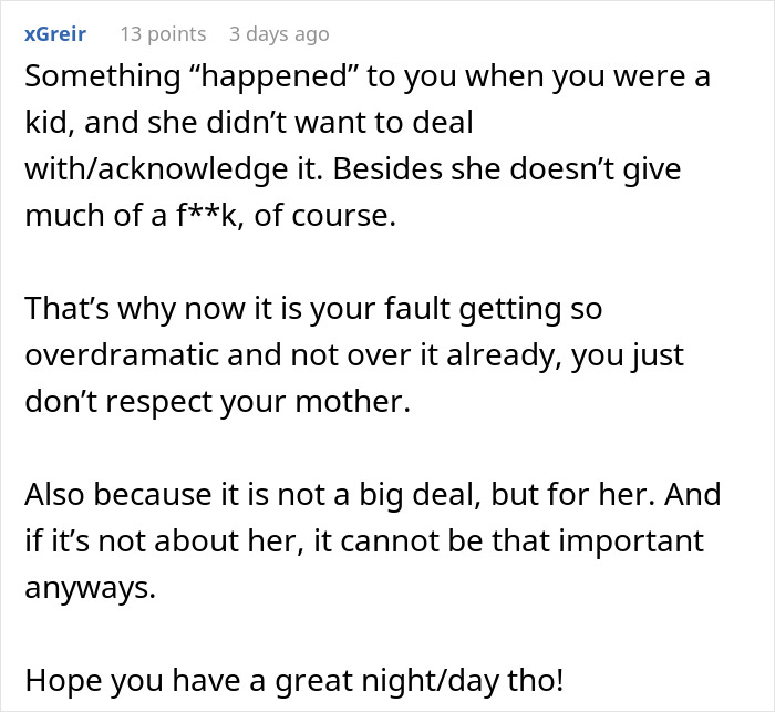 Daughter Can’t Breathe, Smell, Or Forgive After Mom Hid Her Childhood Injury For Years Daughter Can’t Breathe, Smell, Or Forgive After Mom Hid Her Childhood Injury For Years