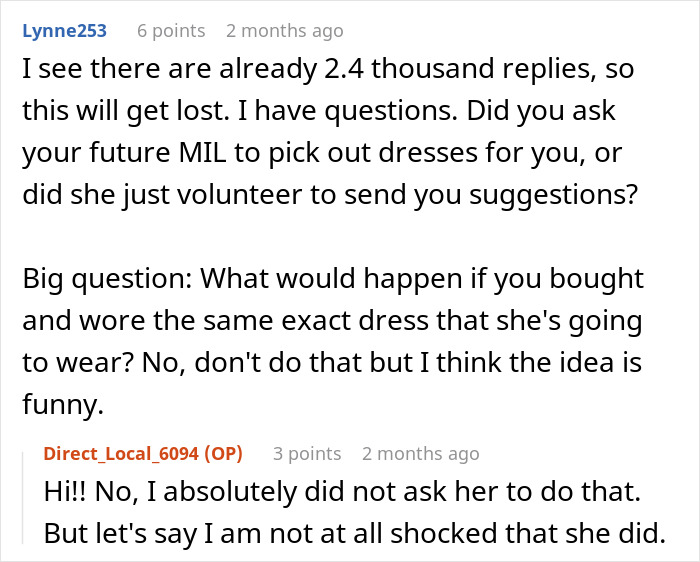 Bride Is Told She “Doesn’t Need” A White Dress, Then Sees What Her MIL Plans To Wear To The Ceremony