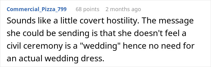 Bride Is Told She “Doesn’t Need” A White Dress, Then Sees What Her MIL Plans To Wear To The Ceremony