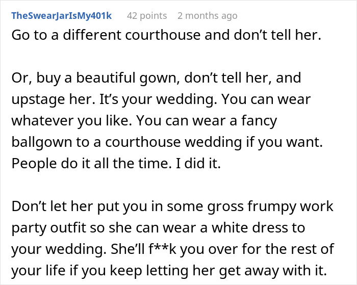 Bride Is Told She “Doesn’t Need” A White Dress, Then Sees What Her MIL Plans To Wear To The Ceremony