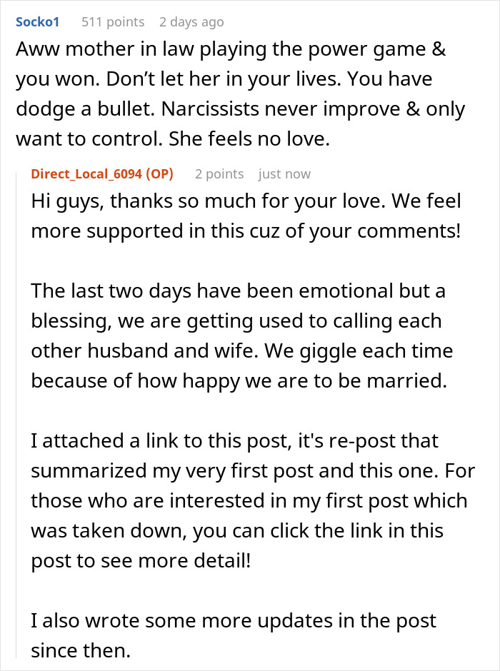 Bride Is Told She “Doesn’t Need” A White Dress, Then Sees What Her MIL Plans To Wear To The Ceremony
