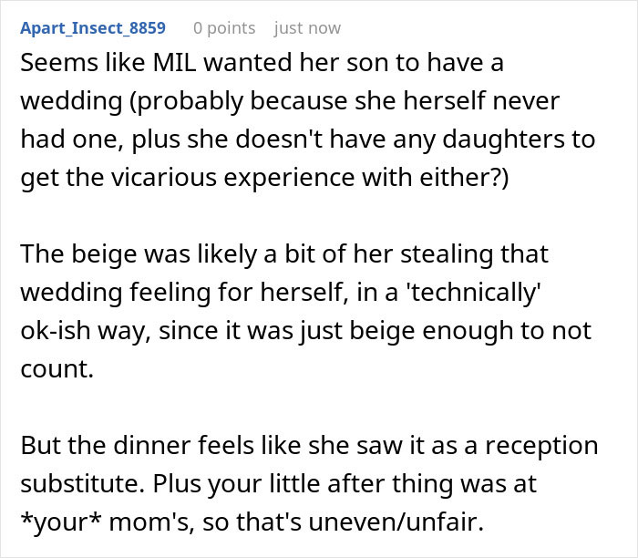 Bride Is Told She “Doesn’t Need” A White Dress, Then Sees What Her MIL Plans To Wear To The Ceremony