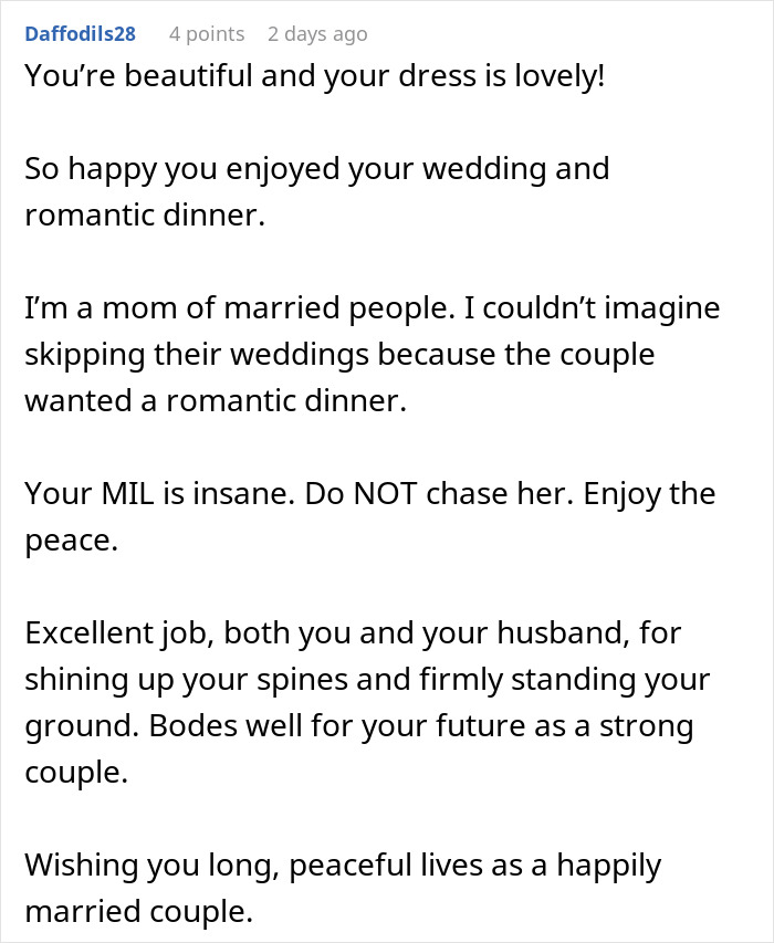Bride Is Told She “Doesn’t Need” A White Dress, Then Sees What Her MIL Plans To Wear To The Ceremony