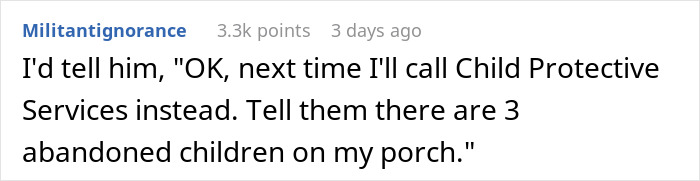 Dad Dumps His Kids On Bro’s Porch Without Warning, Learns “Family” Isn’t A Free Babysitting Service Dad Dumps His Kids On Bro’s Porch Without Warning, Learns “Family” Isn’t A Free Babysitting Service