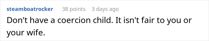 Wife Threatens To Drop Husband From Insurance Over His Vasectomy, He Considers Divorce Because Of It Wife Threatens To Drop Husband From Insurance Over His Vasectomy, He Considers Divorce Because Of It