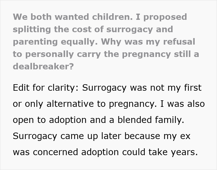 Man Can’t Stay With Partner Who Wants Kids But Isn’t Willing To Give Birth, She Is Appalled This Is An Issue Man Can’t Stay With Partner Who Wants Kids But Isn’t Willing To Give Birth, She Is Appalled This Is An Issue