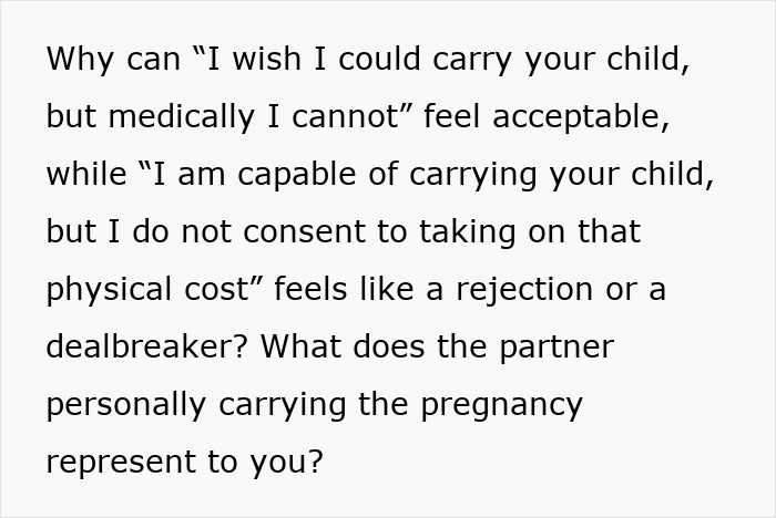 Man Can’t Stay With Partner Who Wants Kids But Isn’t Willing To Give Birth, She Is Appalled This Is An Issue Man Can’t Stay With Partner Who Wants Kids But Isn’t Willing To Give Birth, She Is Appalled This Is An Issue