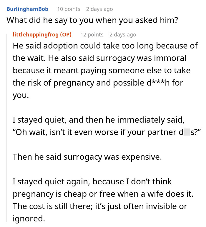 Man Can’t Stay With Partner Who Wants Kids But Isn’t Willing To Give Birth, She Is Appalled This Is An Issue Man Can’t Stay With Partner Who Wants Kids But Isn’t Willing To Give Birth, She Is Appalled This Is An Issue